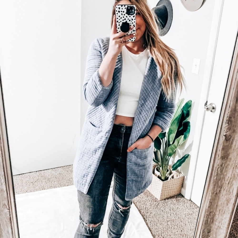 SECOND FEMALE Bermuda Striped Quilted Coat Jacket